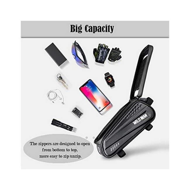 Pouzdro WildMan Hardpouch pro mobilní telefon na rám kola černé XL 58864 - náhled 3