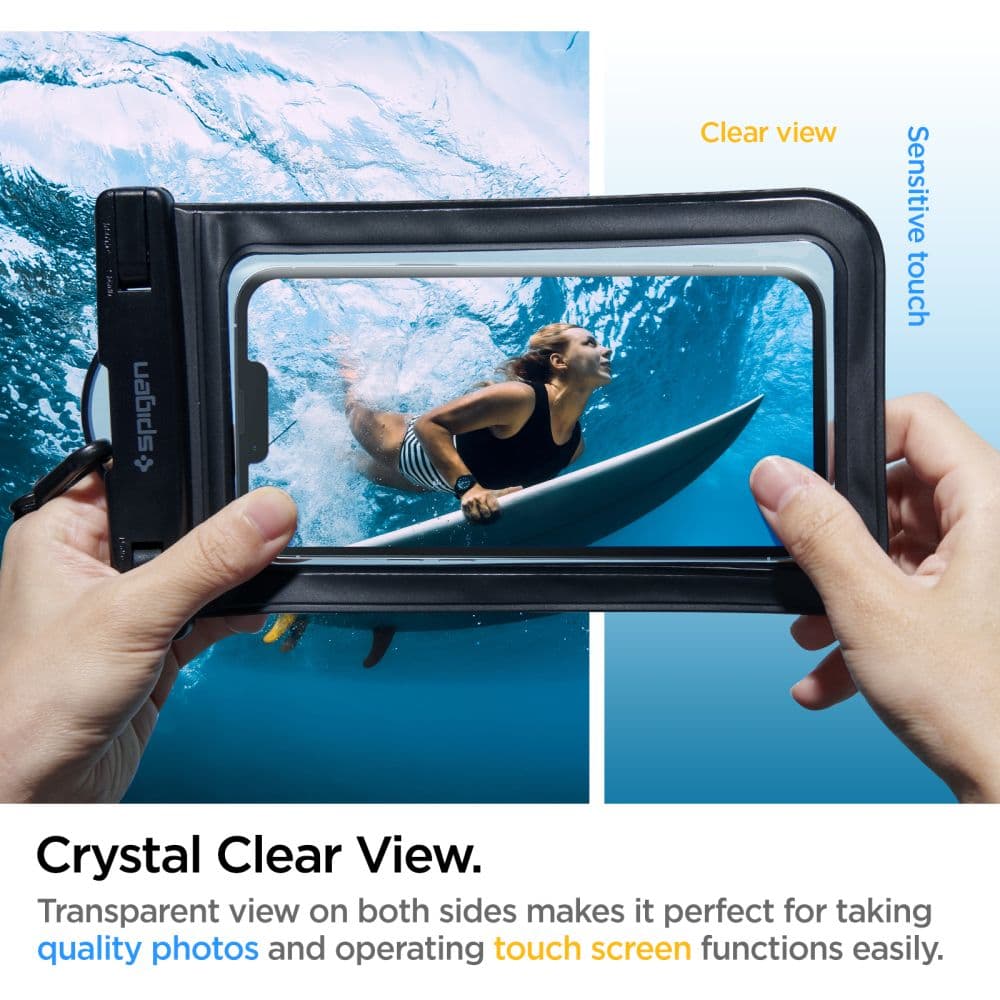 Spigen Vodotěsné pouzdro A601 IPX8 pro telefon 3.5 - 7" Černá - náhled 2