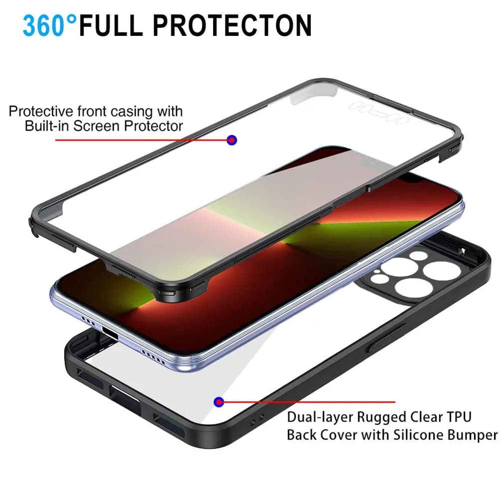 Techsuit ColorVerse 360 Series Screen Protector iPhone 13 Pro Pink - náhled 2