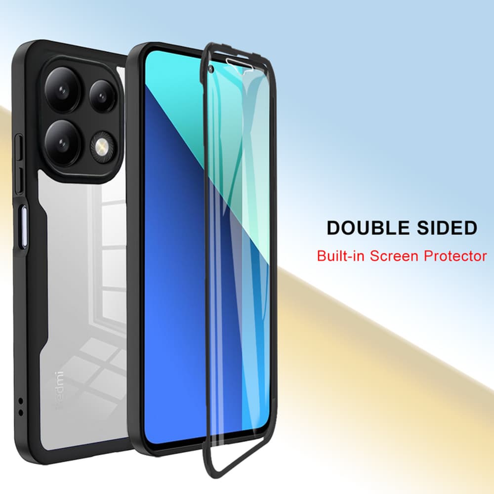 Techsuit ColorVerse 360 Series Screen Protector Xiaomi Redmi Note 13 4G Black - náhled 2