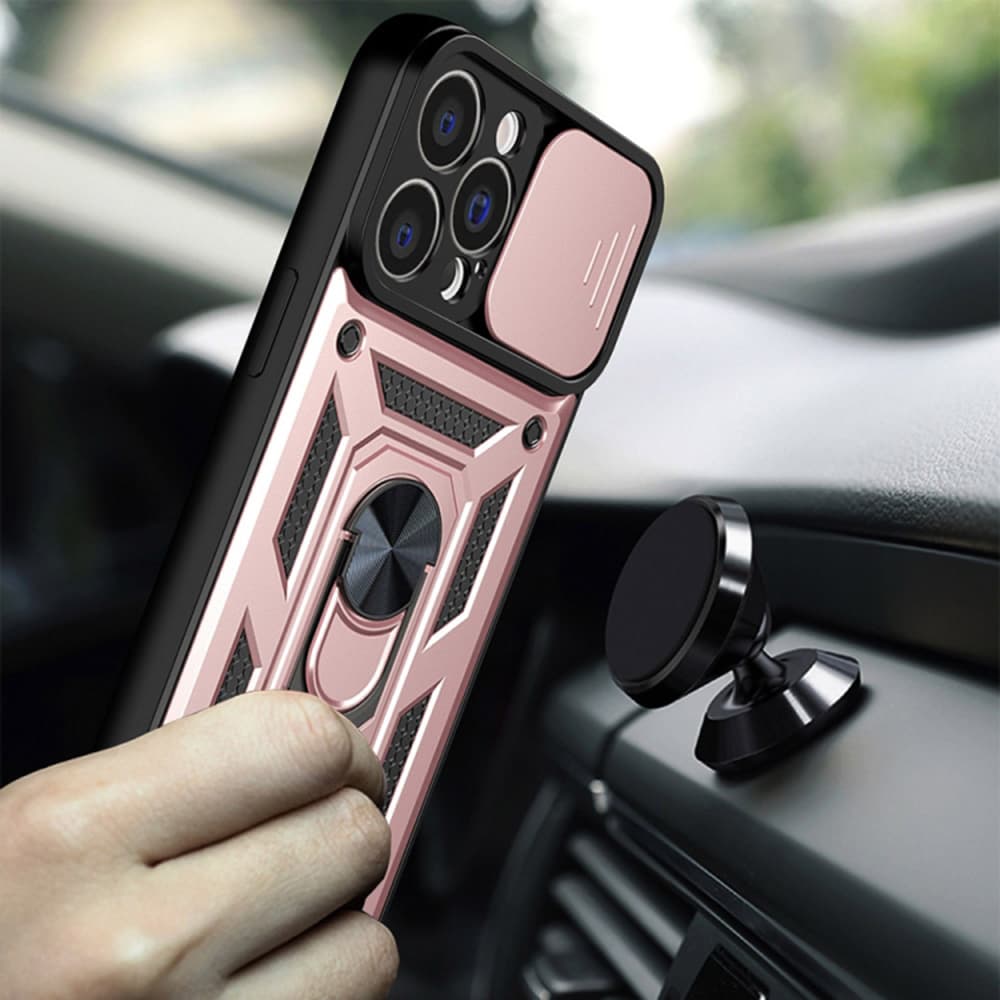 Techsuit CamShield Series iPhone 13 Pro růžové zlato - náhled 2