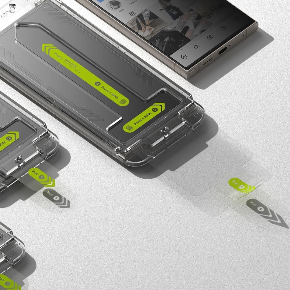 Ringke Easy Slide tvrzené sklo 2 kusy Samsung Galaxy S24 Ultra privátní - náhled 2