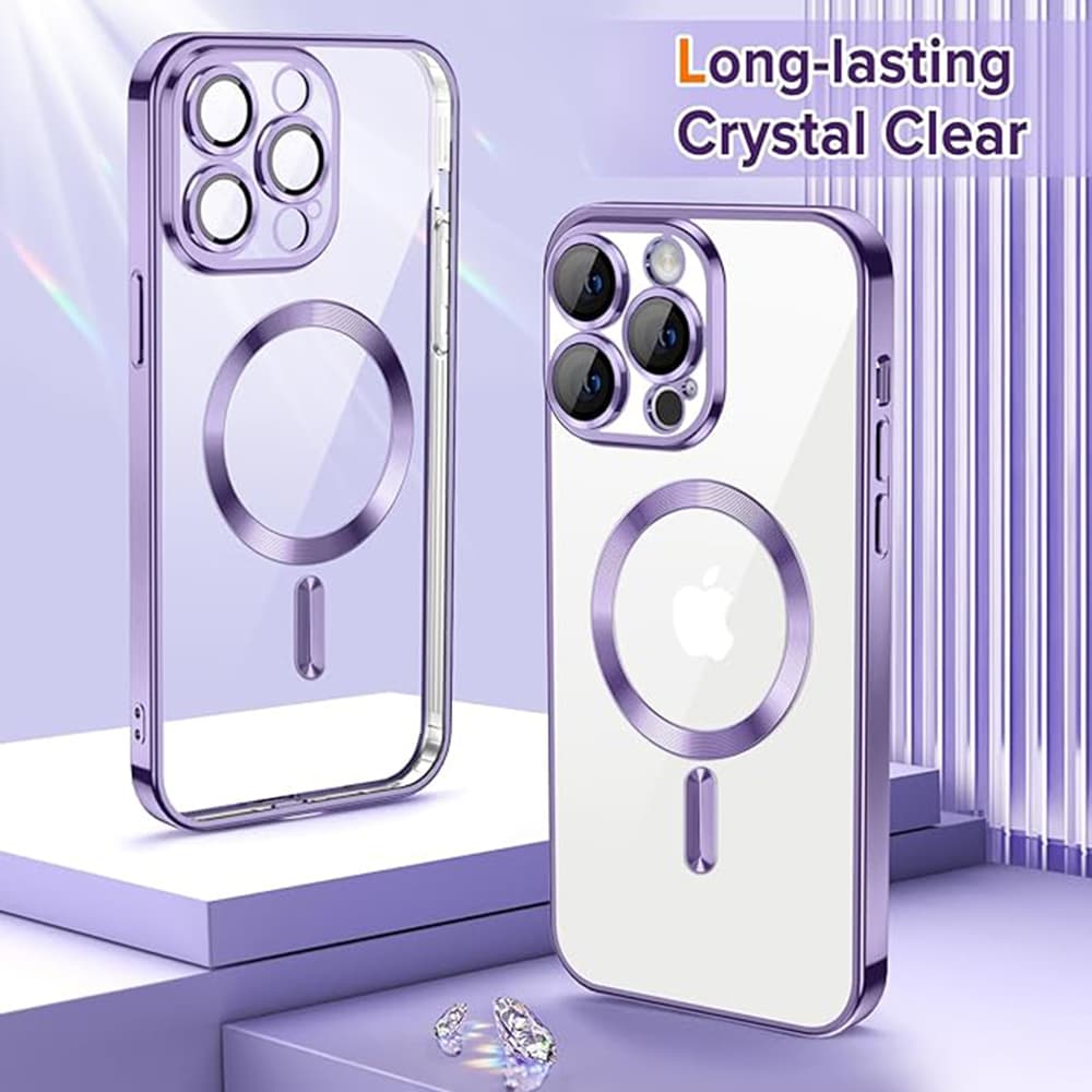 Techsuit Luxusní Krystal MagSafe iPhone 12 Pro Světle fialový - náhled 2