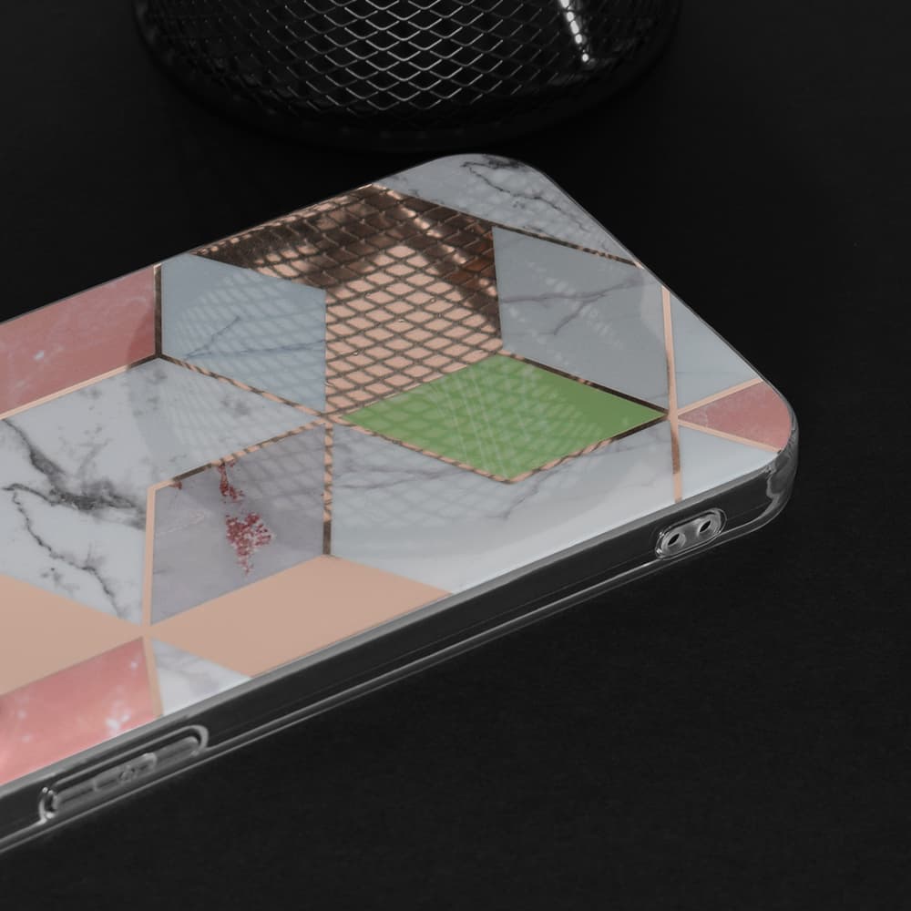 Techsuit Marble Series Honor Magic6 Lite Fialový šestiúhelník - náhled 2