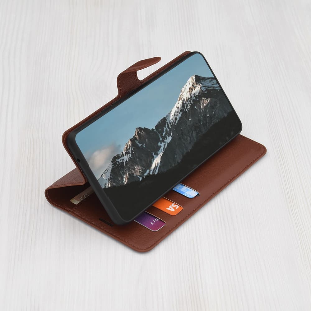 Pouzdro Techsuit Leather Folio pro Realme 14 Pro+ hnědé - náhled 2
