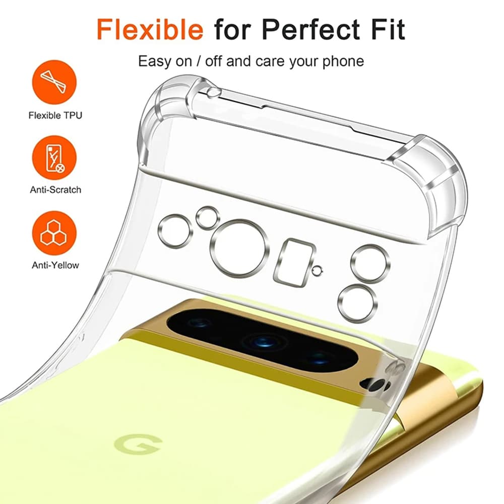 Techsuit Nárazuvzdorný Průhledný Silikon Google Pixel 9 Pro XL - náhled 2
