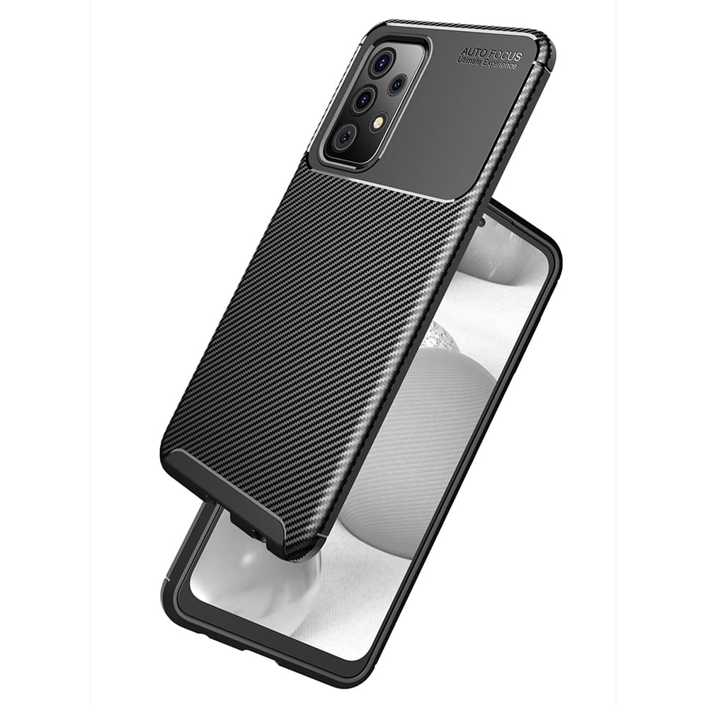 Techsuit CarbonFiber obal Samsung Galaxy A52 4G 5G Black - náhled 2