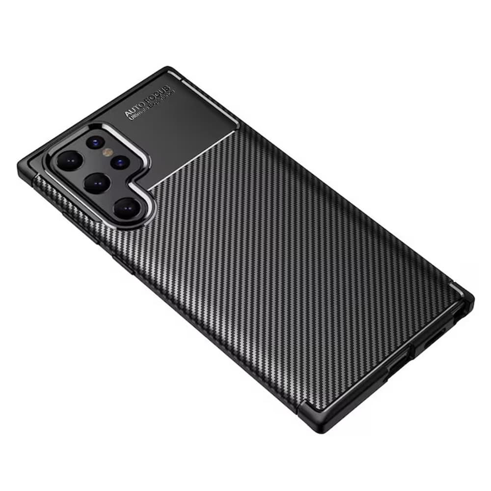 Techsuit CarbonFiber Samsung Galaxy S22 Ultra 5G černý - náhled 2
