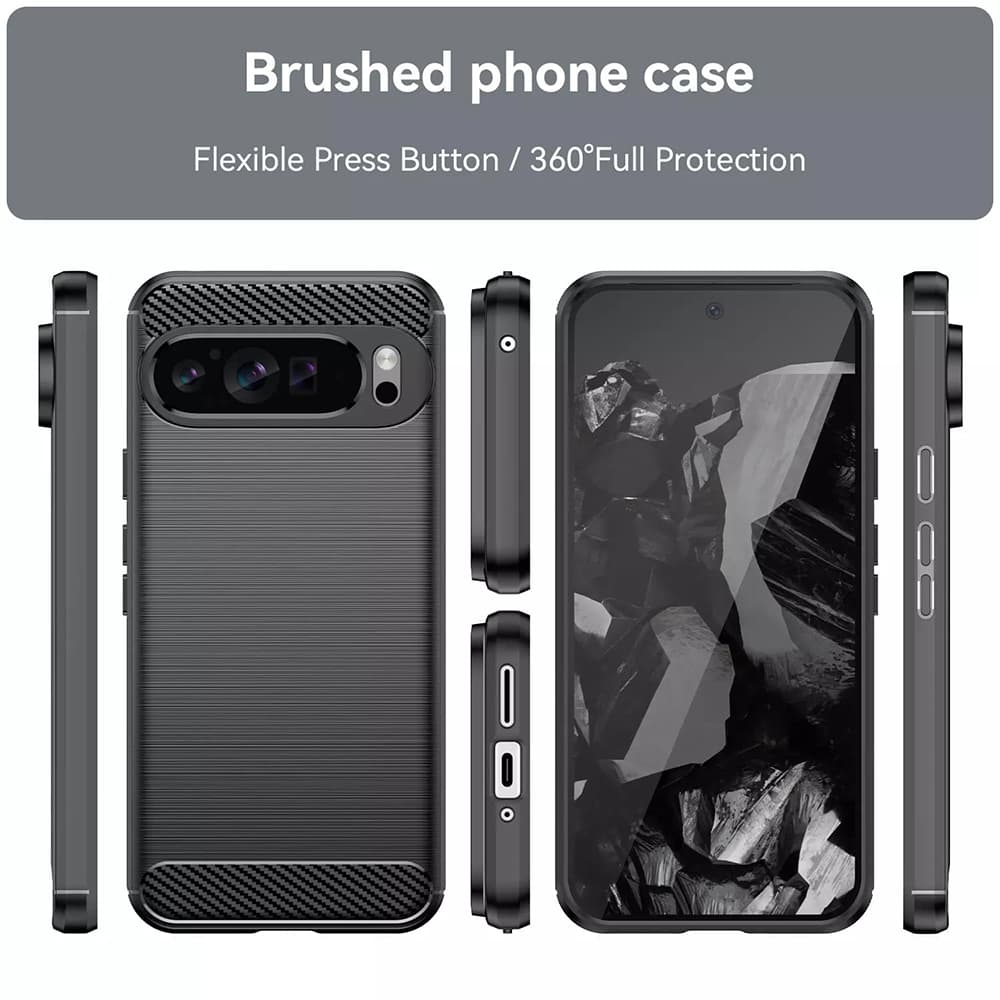 Techsuit CarbonSilicone kryt na Google Pixel 9 Pro XL modrý - náhled 2