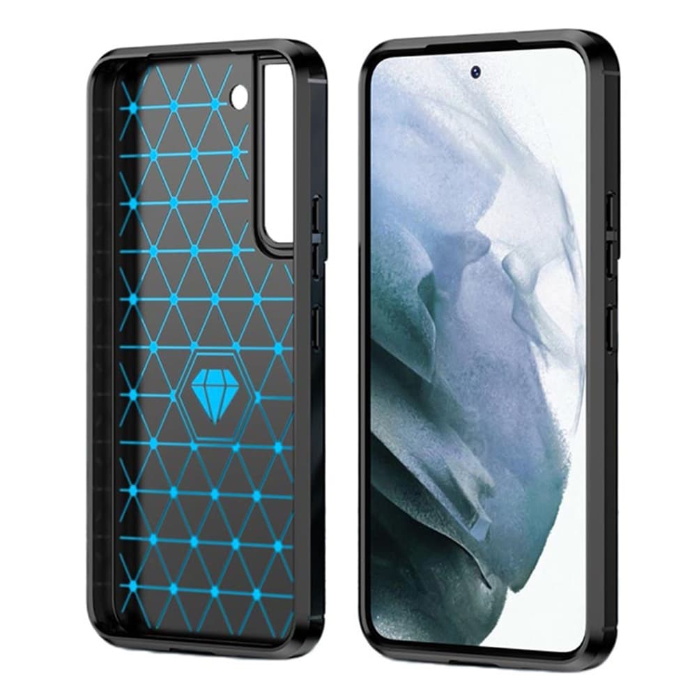 Techsuit Karbon Silikon Samsung Galaxy S22 Plus Černý - náhled 2