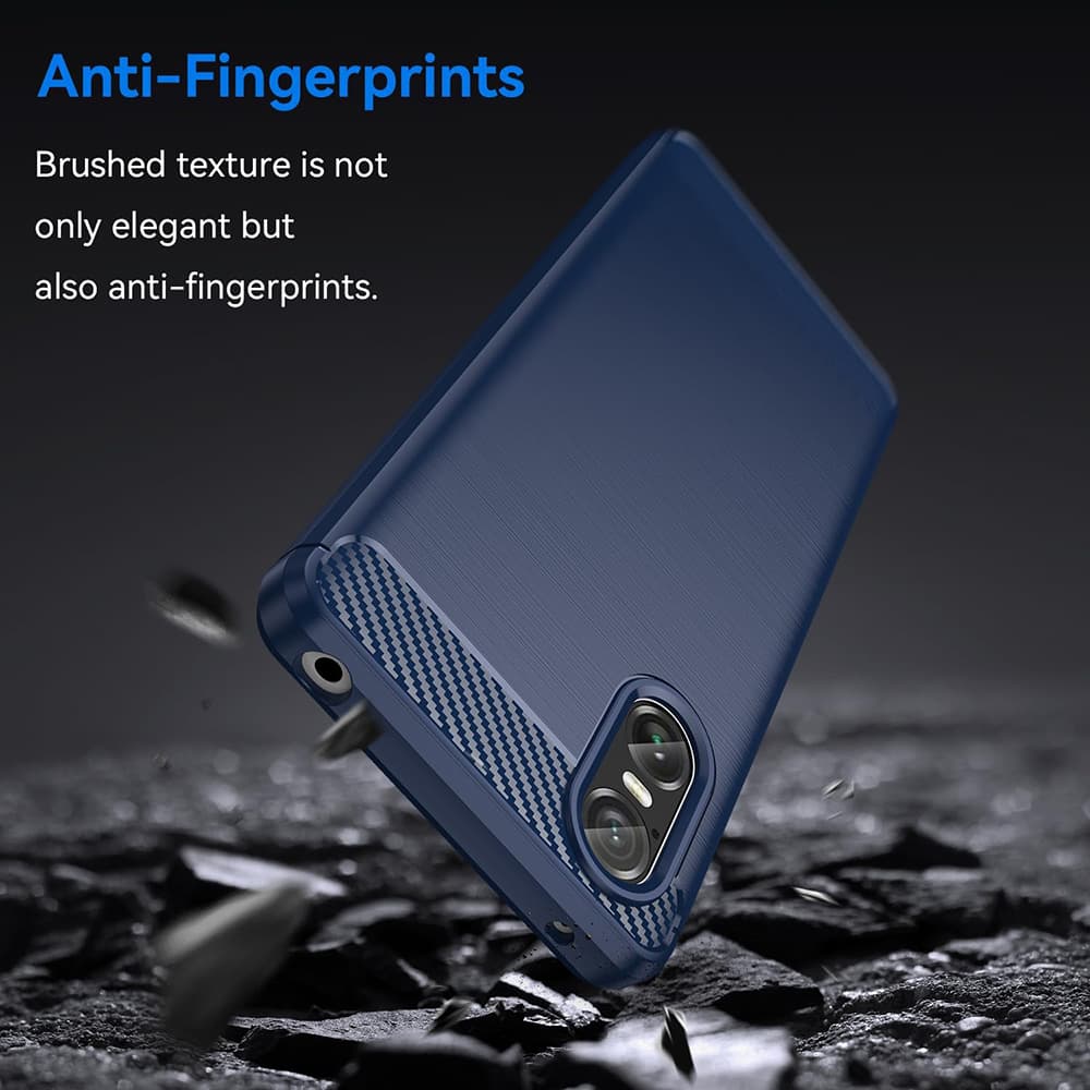 Techsuit Carbon Silicone pro Sony Xperia 10 VI Black - náhled 2