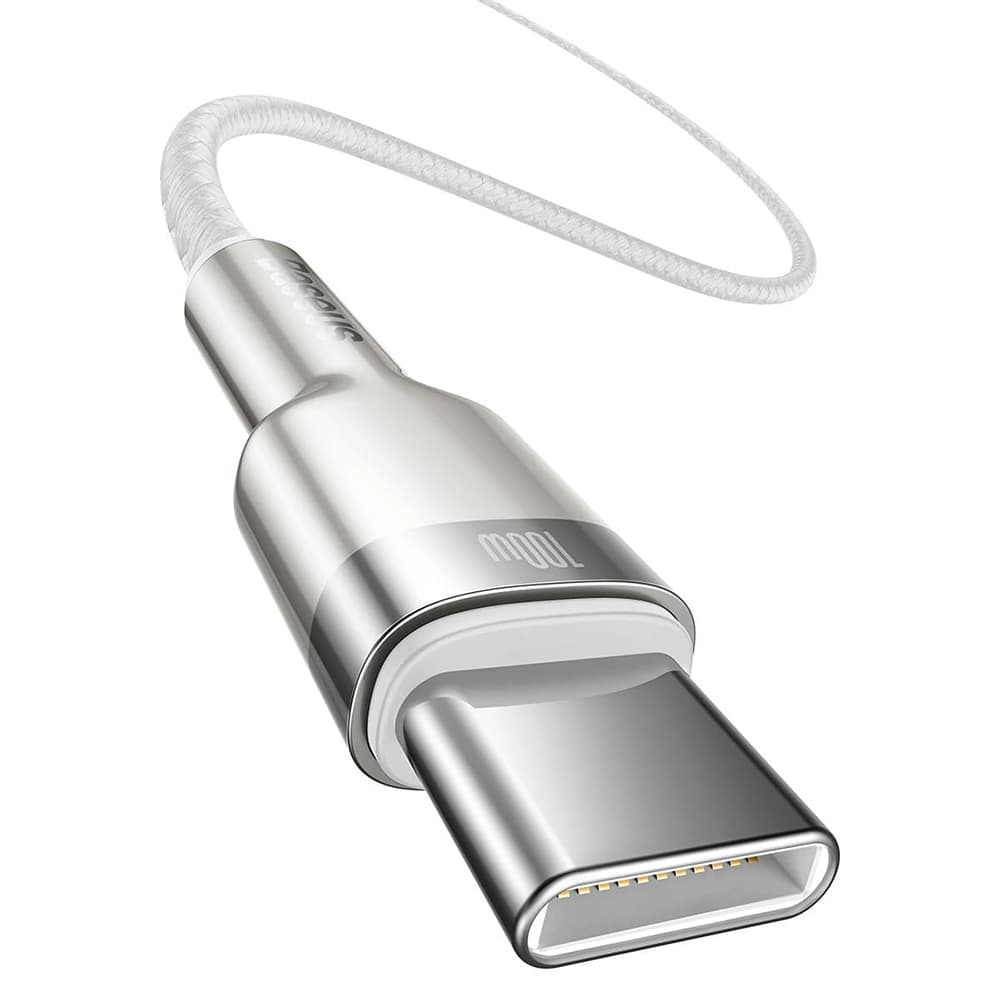 Baseus Datový kabel Cafule Series Metal CATJK-C02 Type-C 100W 1m Bílý - náhled 2