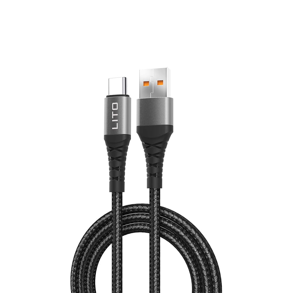 Lito Kabel LD08T USB-A Type-C Rychlé nabíjení 1m Černý - náhled 2