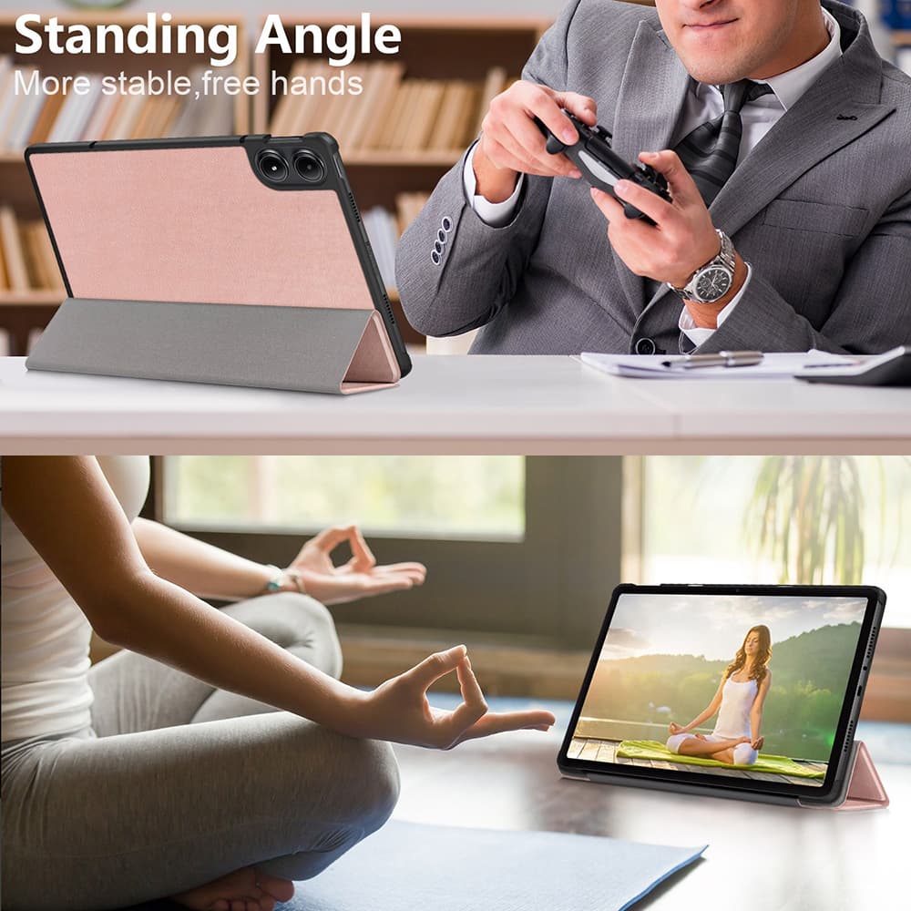 Techsuit FoldPro pouzdro pro Xiaomi Redmi Pad Pro Růžové zlato - náhled 2