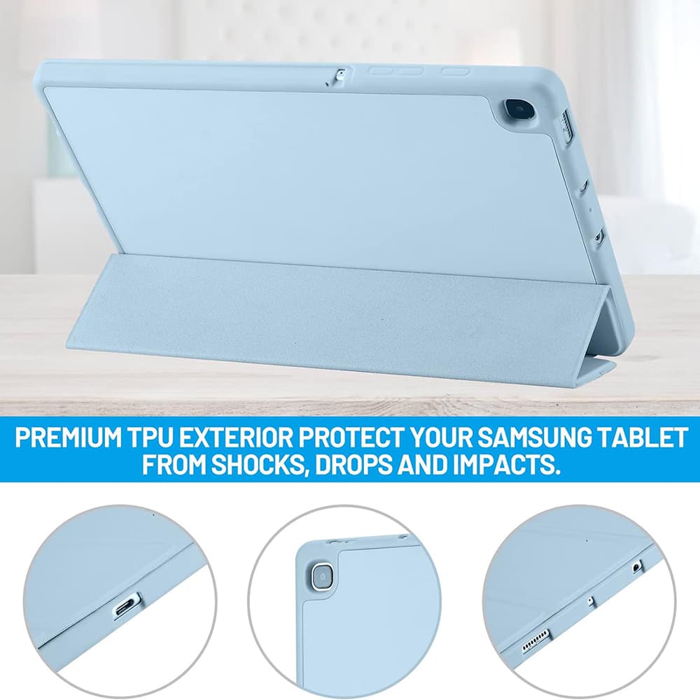 Techsuit Flex Trifold držák pera Samsung Galaxy Tab S6 Lite Nebesky modrá - náhled 2