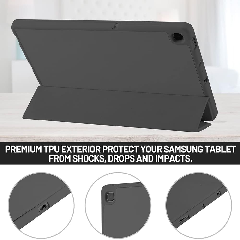 Techsuit Flex Trifold s držákem tužky Samsung Galaxy Tab S6 Lite Černá - náhled 2