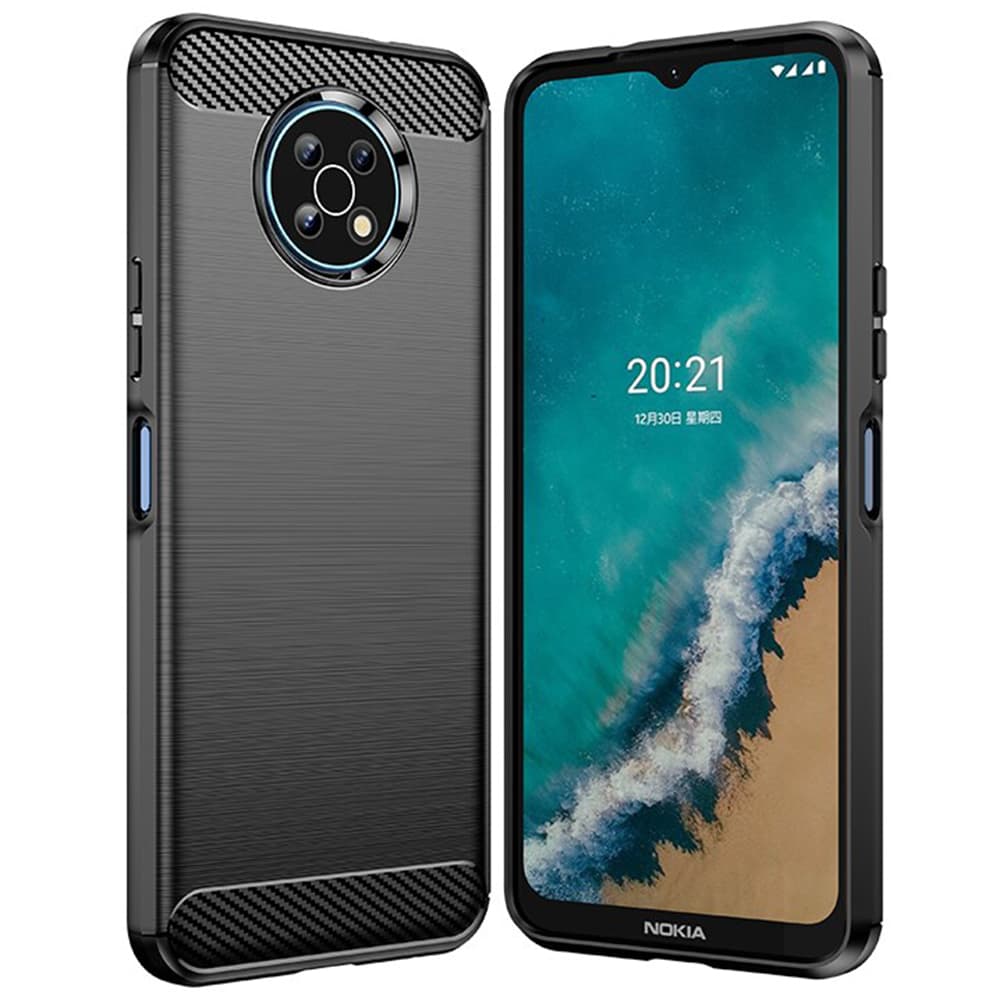 Techsuit Carbon Silicone Nokia G50 Černá - náhled 2