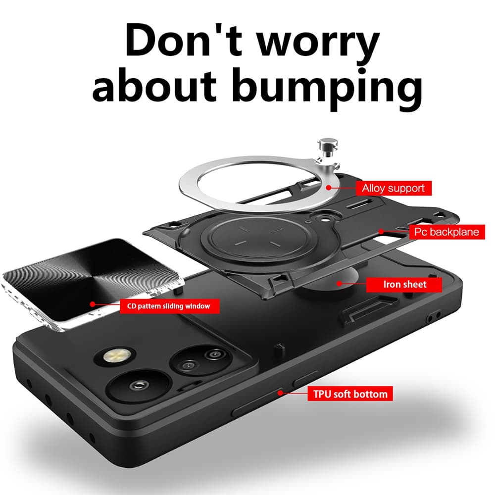 Techsuit CamGuard Pro Xiaomi Redmi 13C 4G Poco C65 Černá - náhled 2