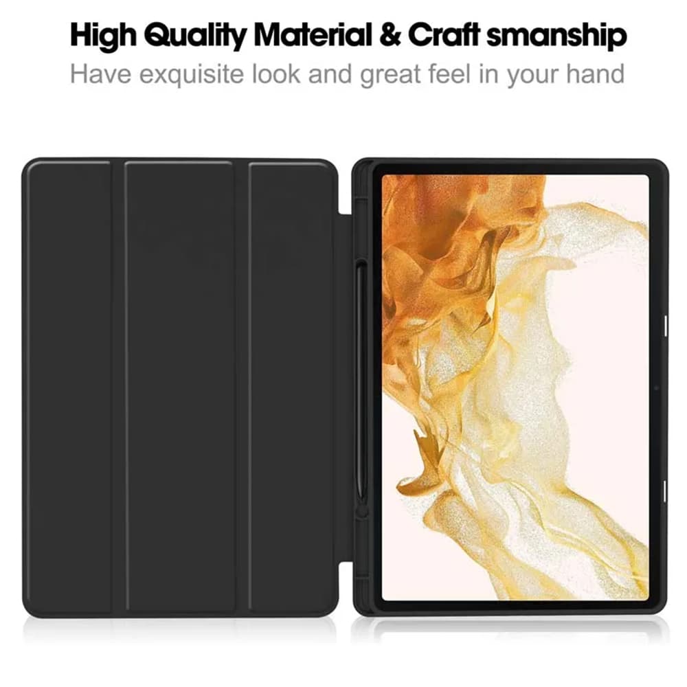 Techsuit Flex Trifold s držákem tužky Samsung Tab S7 Plus S8 Plus Černá - náhled 2