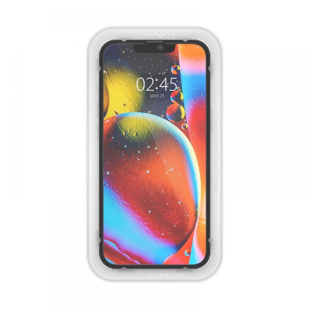 Spigen Glas.tR Align Master iPhone 13 13 Pro 14 16e Černá - náhled 2