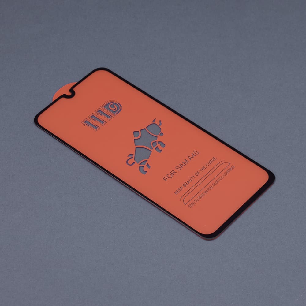 Techsuit 111D Celoplošné lepící sklo Samsung Galaxy A40 Černé - náhled 2