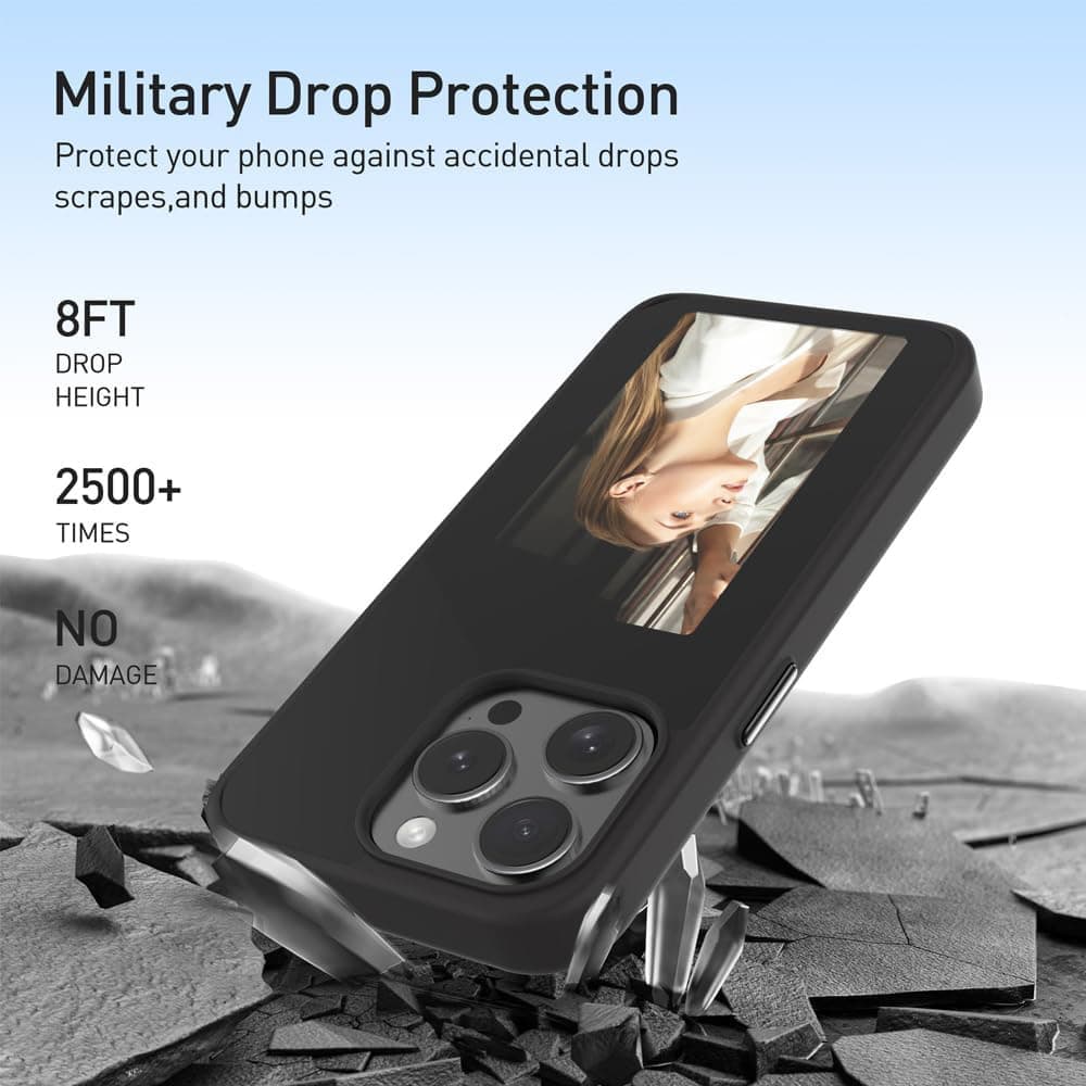 Techsuit Chytrá obrazovka NFC iPhone 15 Pro Černá - náhled 2