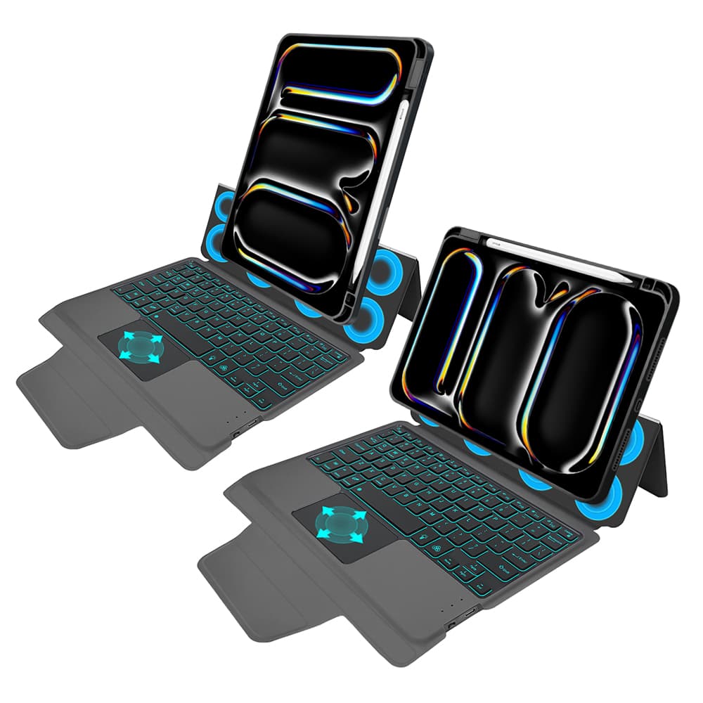 Techsuit KeyTab Pro RGB klávesnice iPad Pro 11 2024 2025 Černá - náhled 2