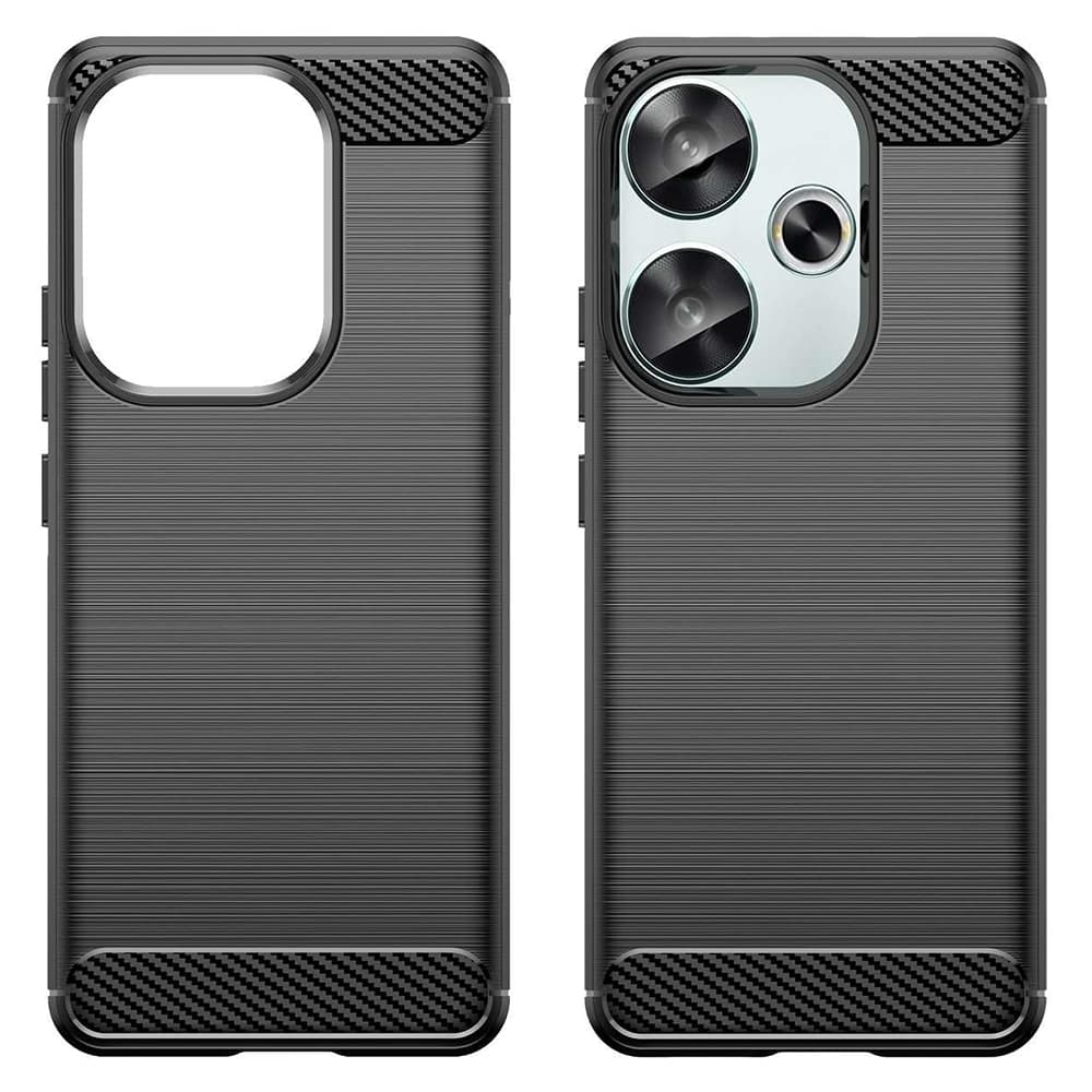 Techsuit Karbon Silikon Xiaomi Poco F6 Černý - náhled 2