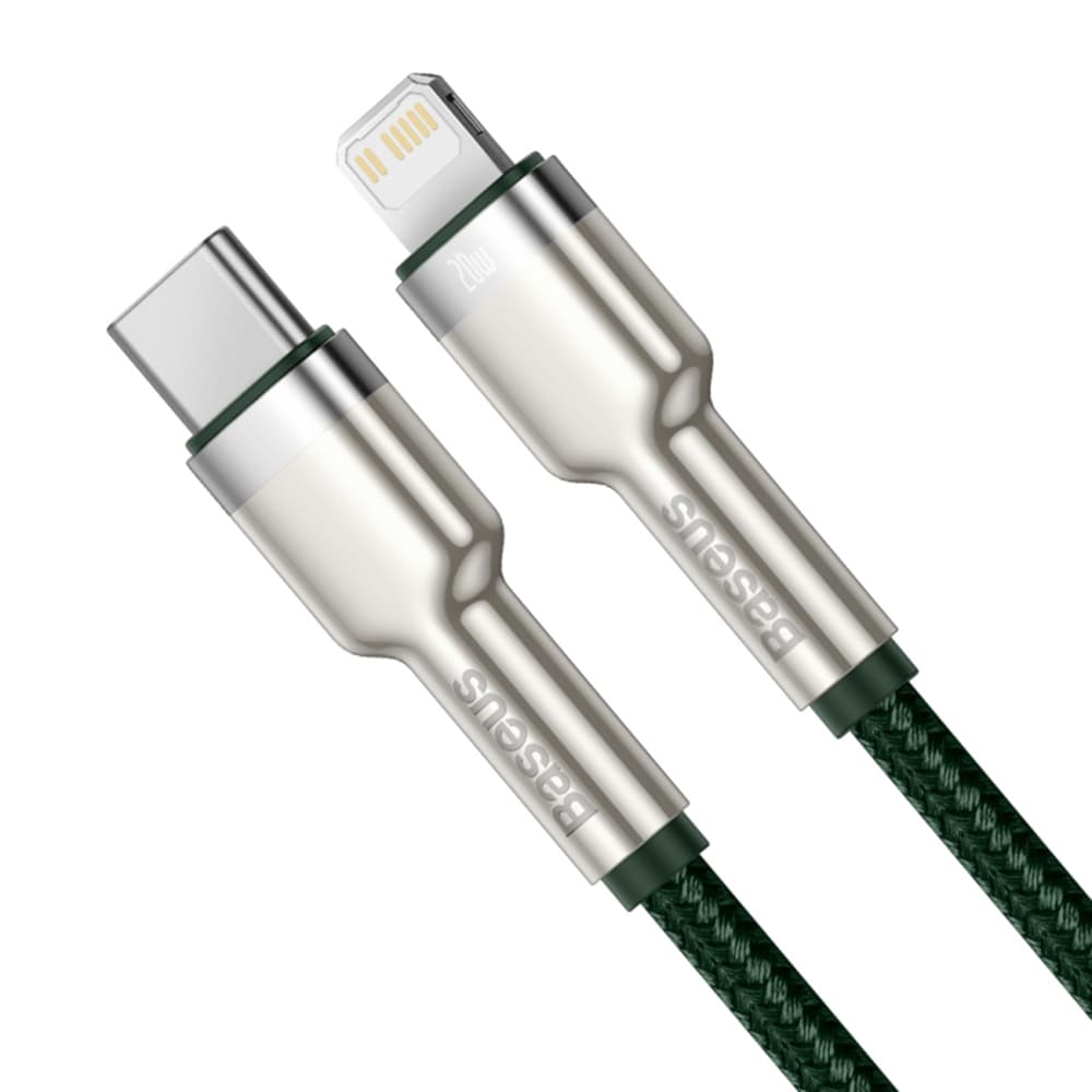 Baseus Kabel Cafule Type-C to Lightning 20W 1m Tmavě zelená - náhled 2