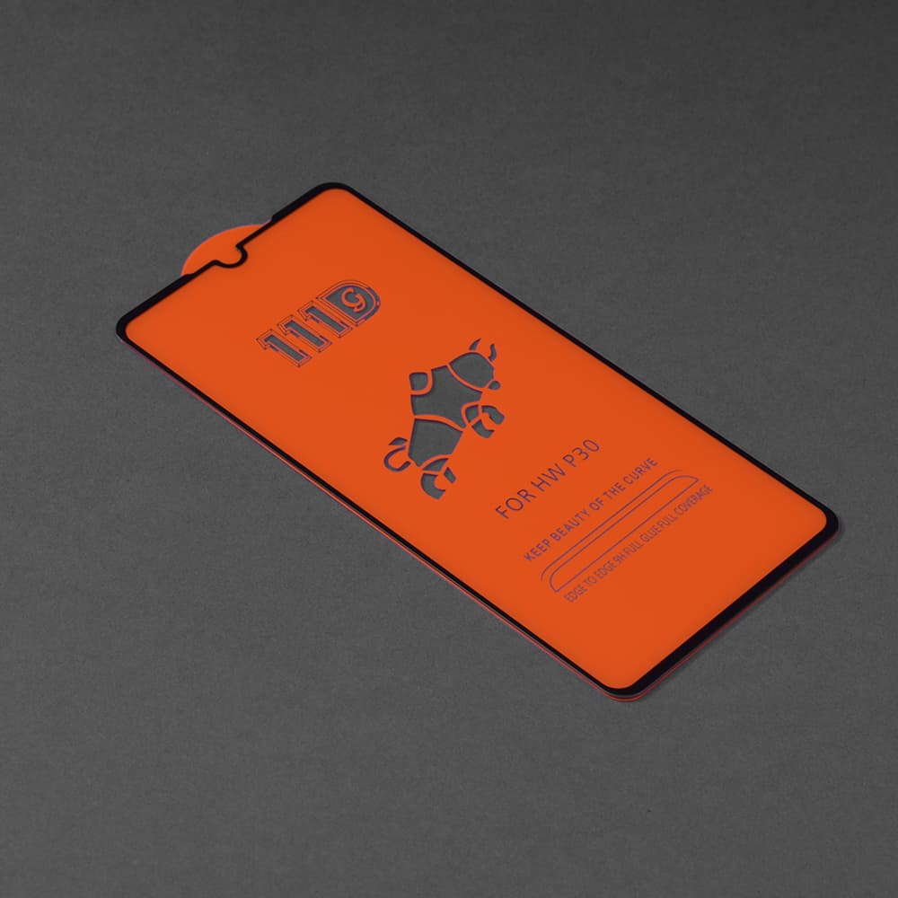 Techsuit 111D Celoplošné sklo Huawei P30 Černé - náhled 2