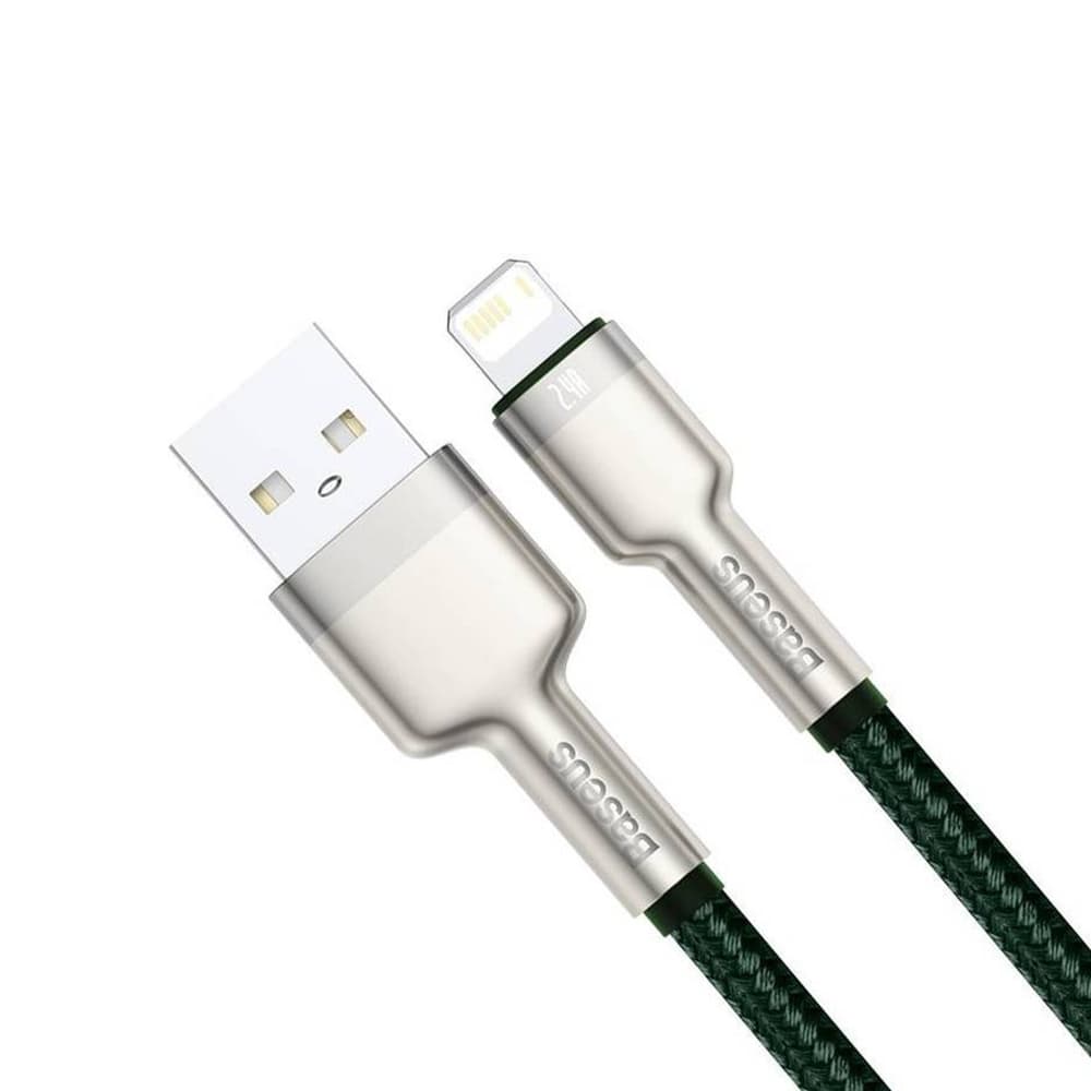 Baseus Cafule Metal CALJK-A06 Lightning kabel 1m 2.4A Green - náhled 2