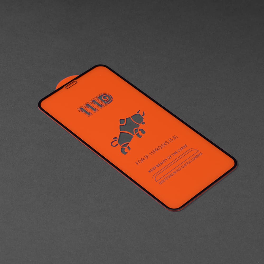 Techsuit 111D Celoplošné Lepené Sklo iPhone X XS 11 Pro Černé - náhled 2