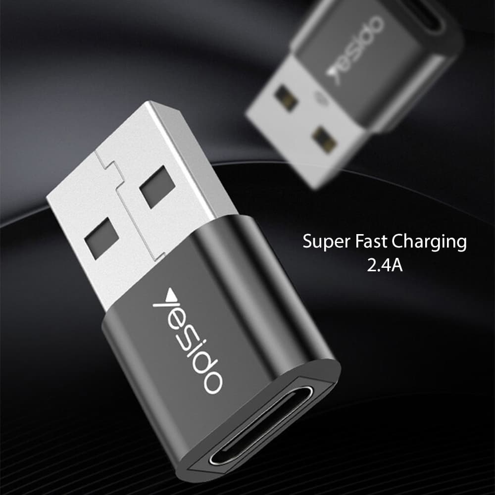 Yesido OTG Adaptér GS09 USB na Type-C Plug Play 5Gbps Černý - náhled 2