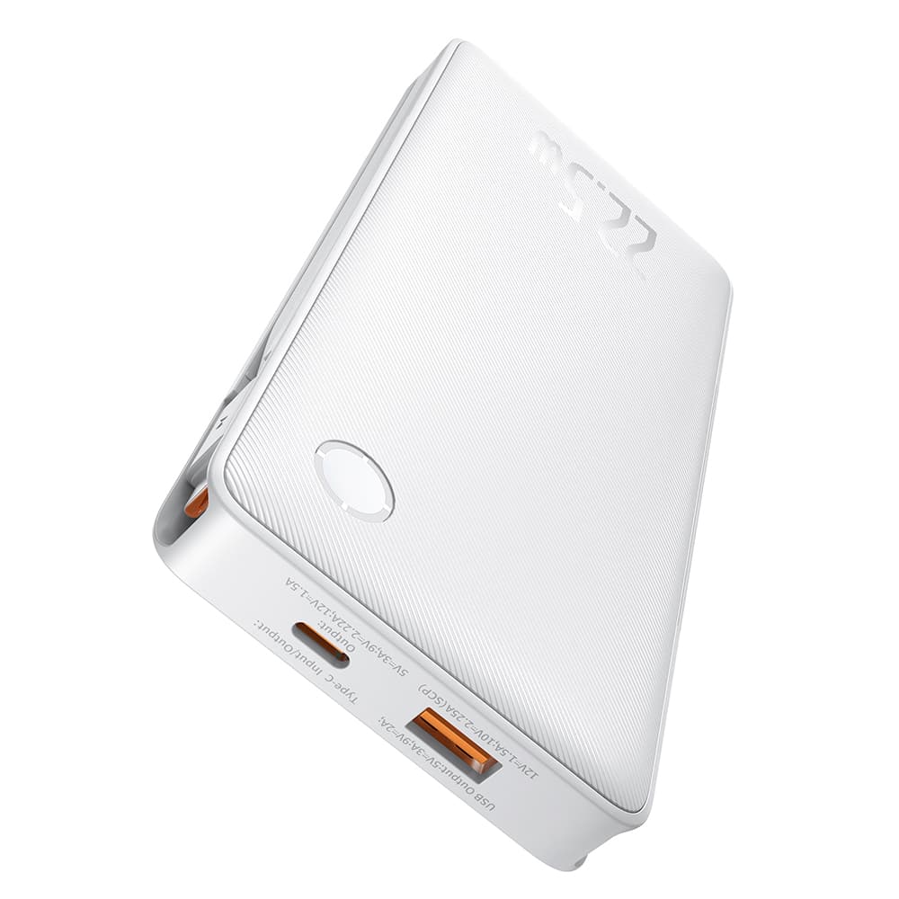 Baseus Power Bank Airpow Air Lite duální kabel 10000mAh bílá - náhled 2