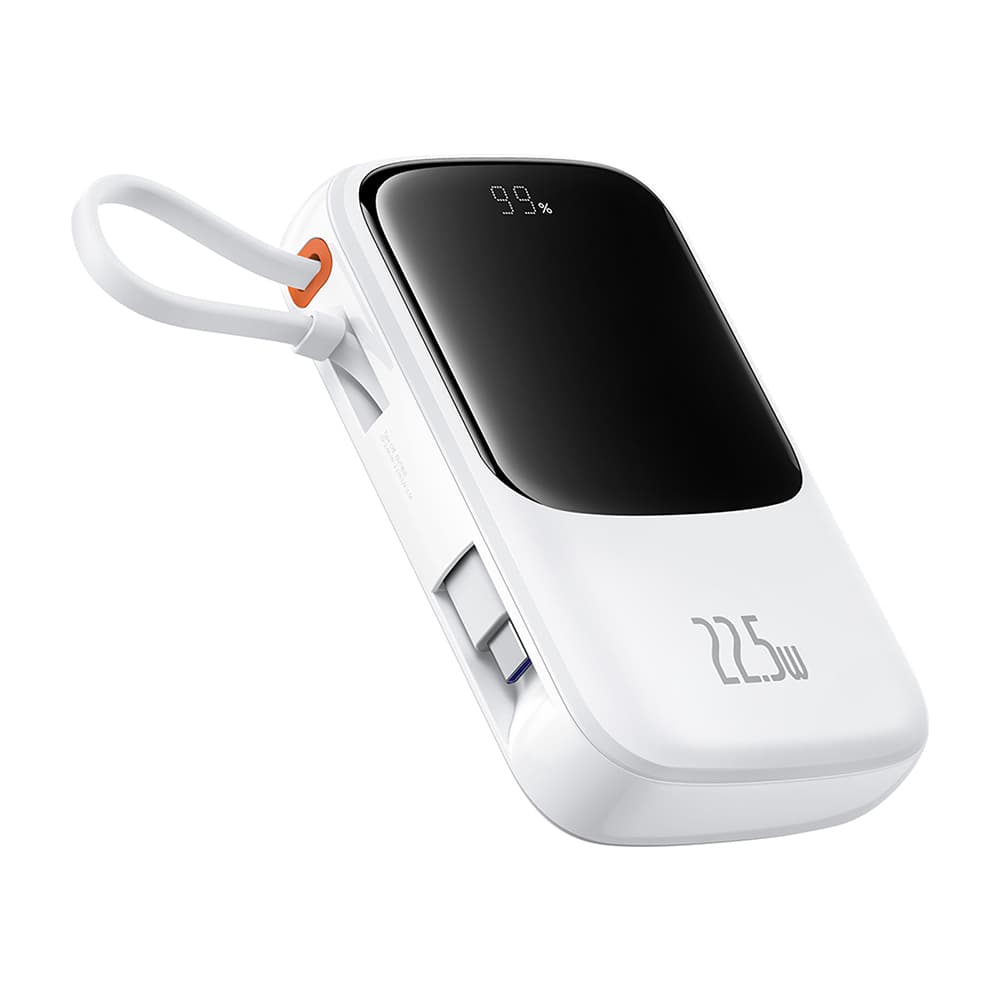 Baseus Power Bank Qpow Pro+ 10000mAh 22.5W Kabel Type-C Bílý - náhled 2