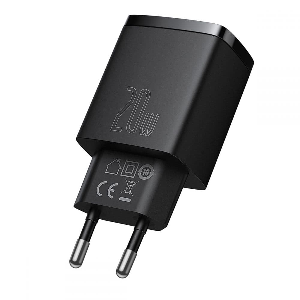 Baseus Kompaktní nástěnná nabíječka CCXJ-B01 PD 20W Černá - náhled 2