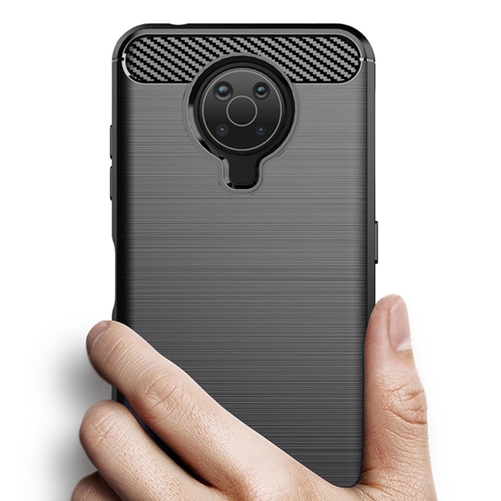 Techsuit Karbon Silikon Nokia G10 G20 Černá - náhled 2