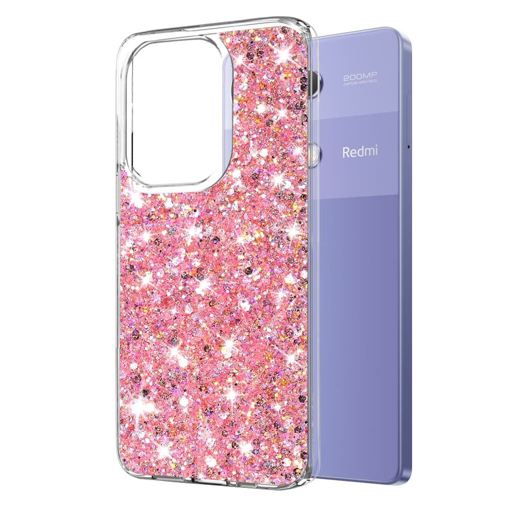 Techsuit Sparkly Glitter Xiaomi Redmi Note 13 Pro 4G Poco M6 Pro 4G Růžový - náhled 2