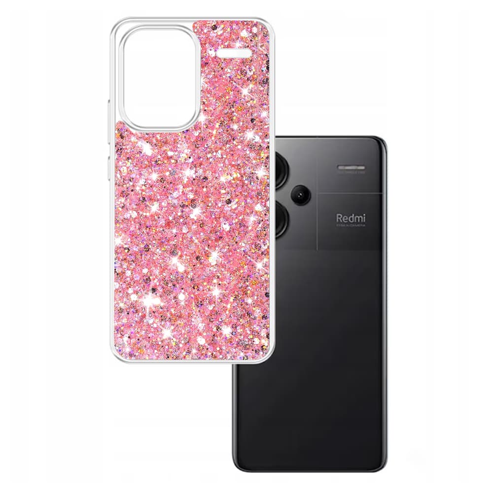 Techsuit Třpytivý kryt Xiaomi Redmi Note 13 Pro+ 5G Růžový - náhled 2