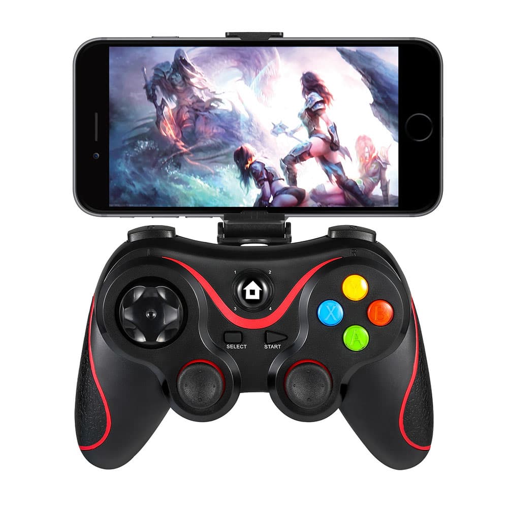 Techsuit – bezdrátový ovladač (V8) – Bluetooth V4.0, 2.4G, 400mAh – modrý - náhled 2