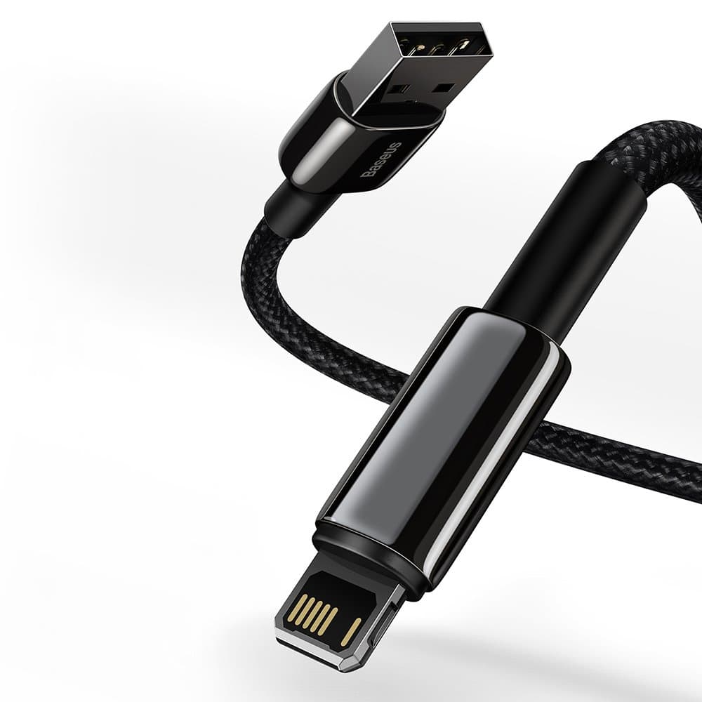 Baseus Kabel Tugsten Gold USB na Lightning 2.4A 1m Černý - náhled 2