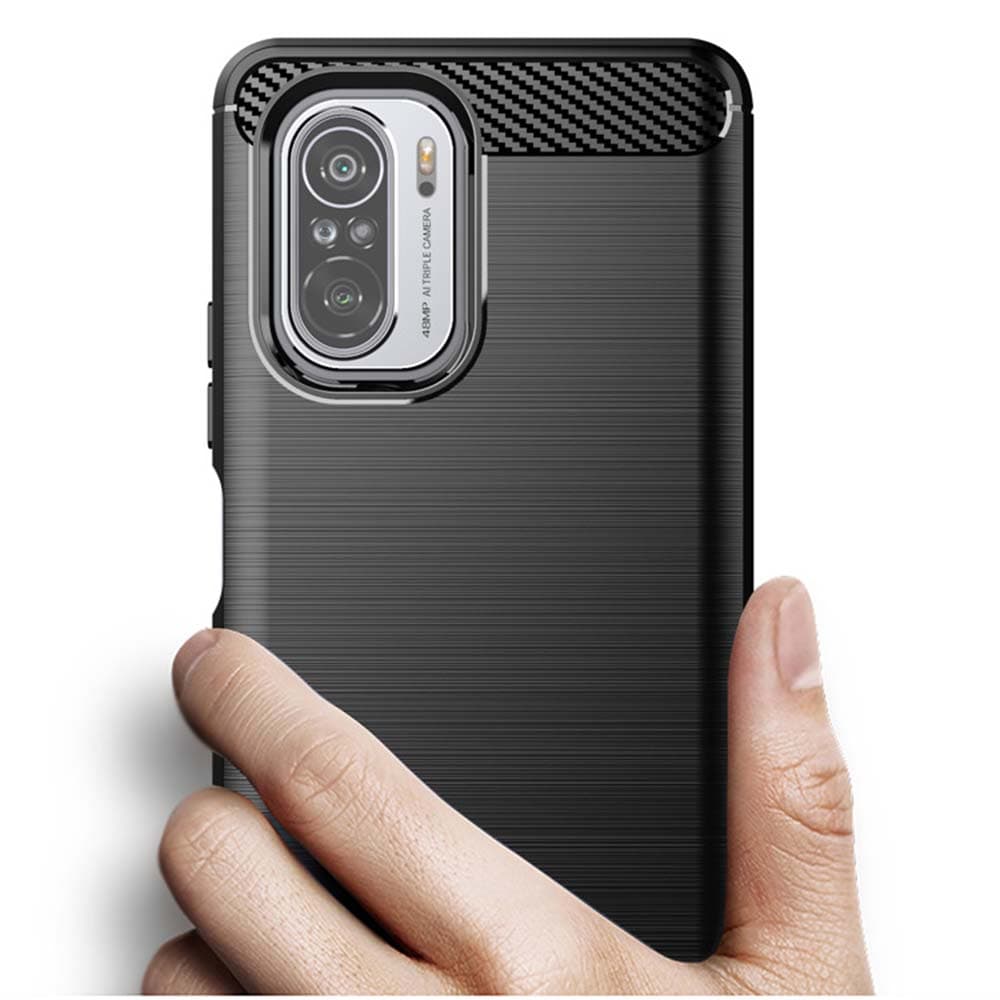 Techsuit Karbon Silikon Xiaomi Mi 11i Poco F3 Černý - náhled 2
