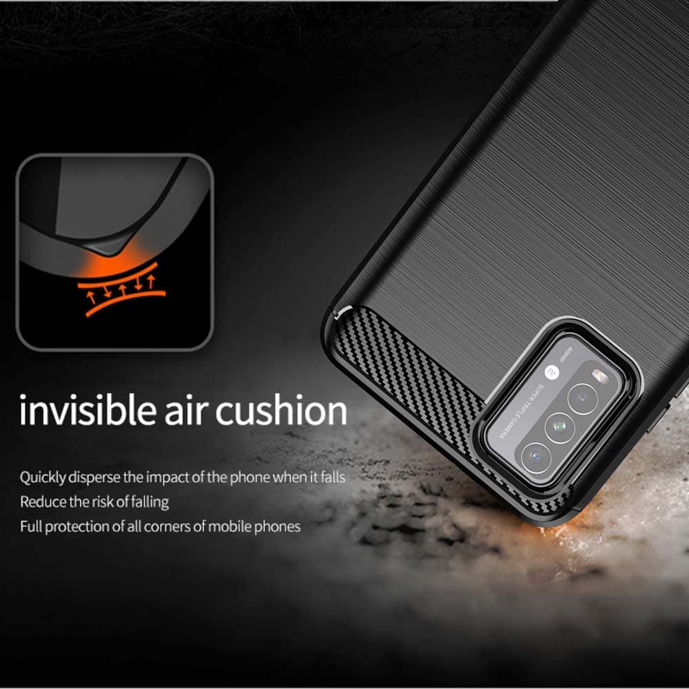 Techsuit Karbon Silikon Xiaomi Redmi 9T Redmi 9 Power Černý - náhled 2