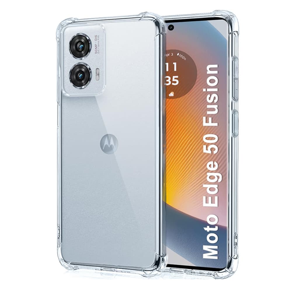 Techsuit Nárazuvzdorný Silikon Motorola Edge 50 Fusion Clear - náhled 2