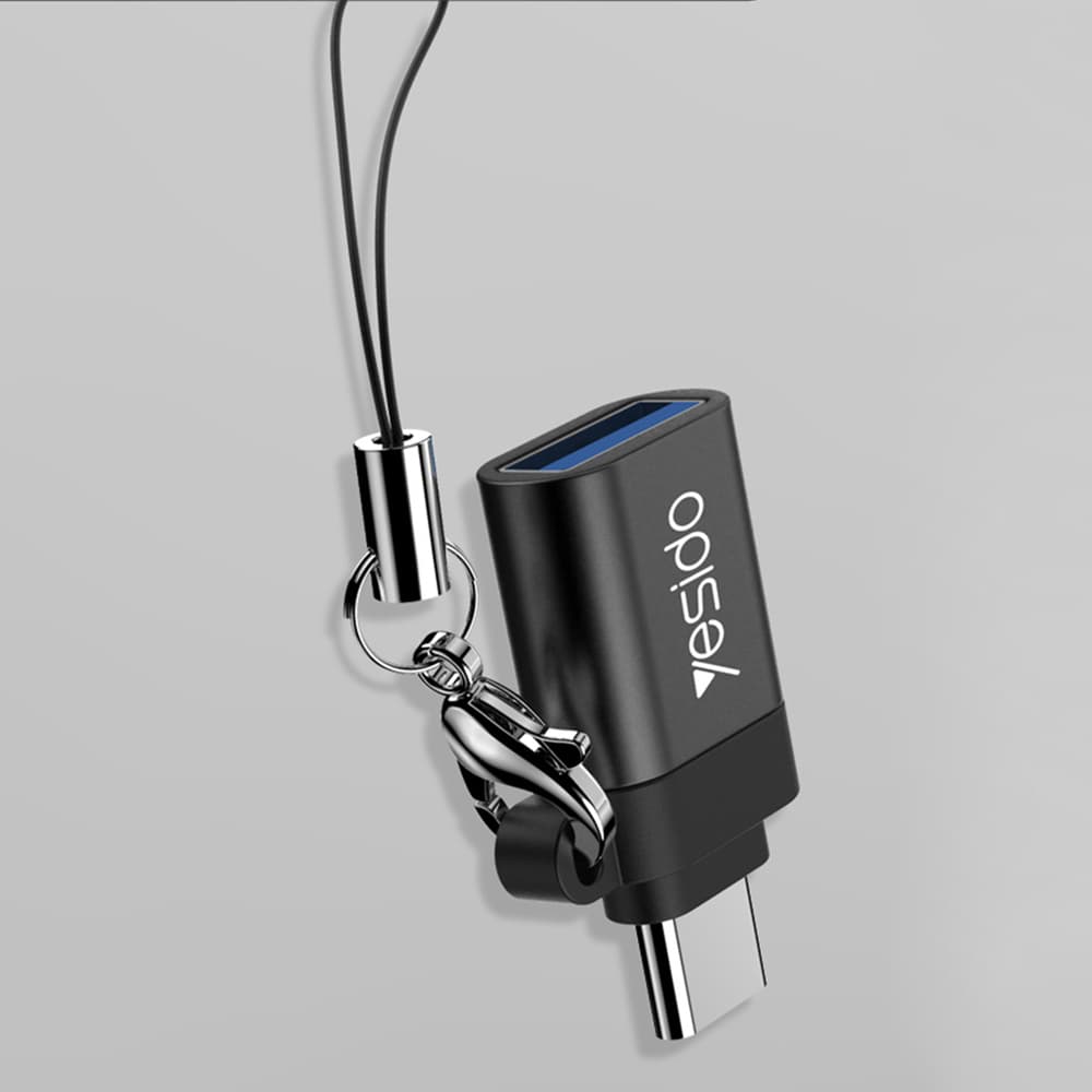 Yesido OTG Adaptér GS06 Type-C na USB 3.0 Plug Play 5Gbps Černý - náhled 2