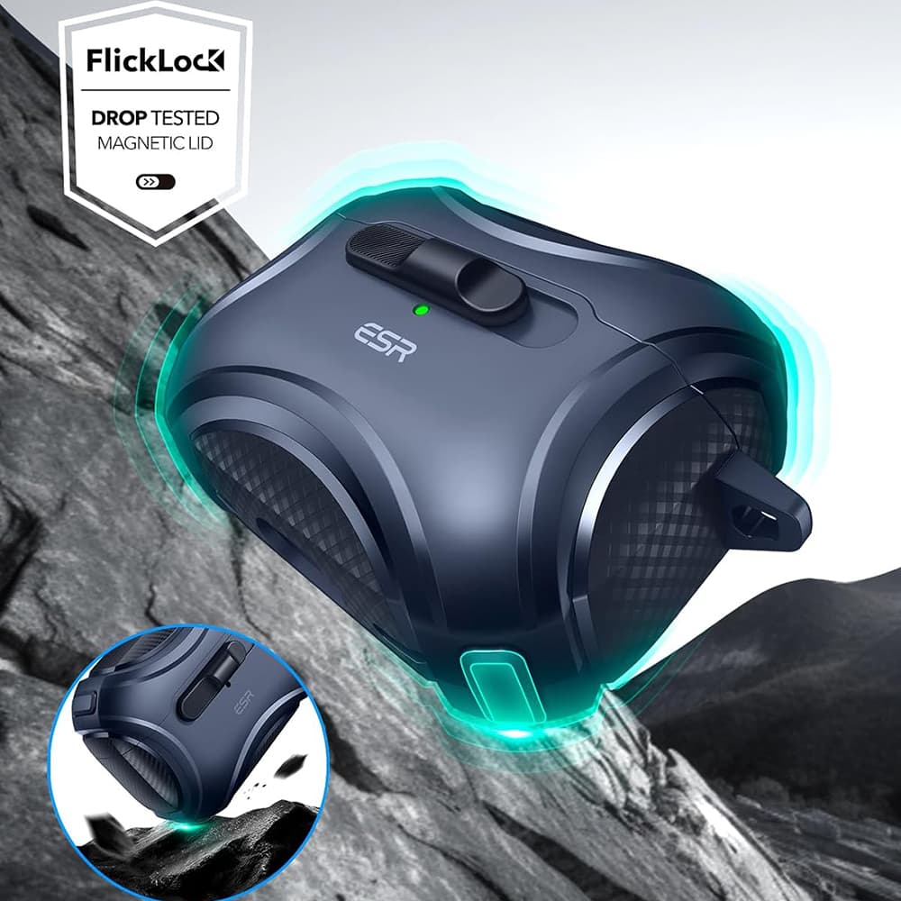 ESR Cyber Magnetické pouzdro HaloLock Apple AirPods Pro 1 2 Blue - náhled 2