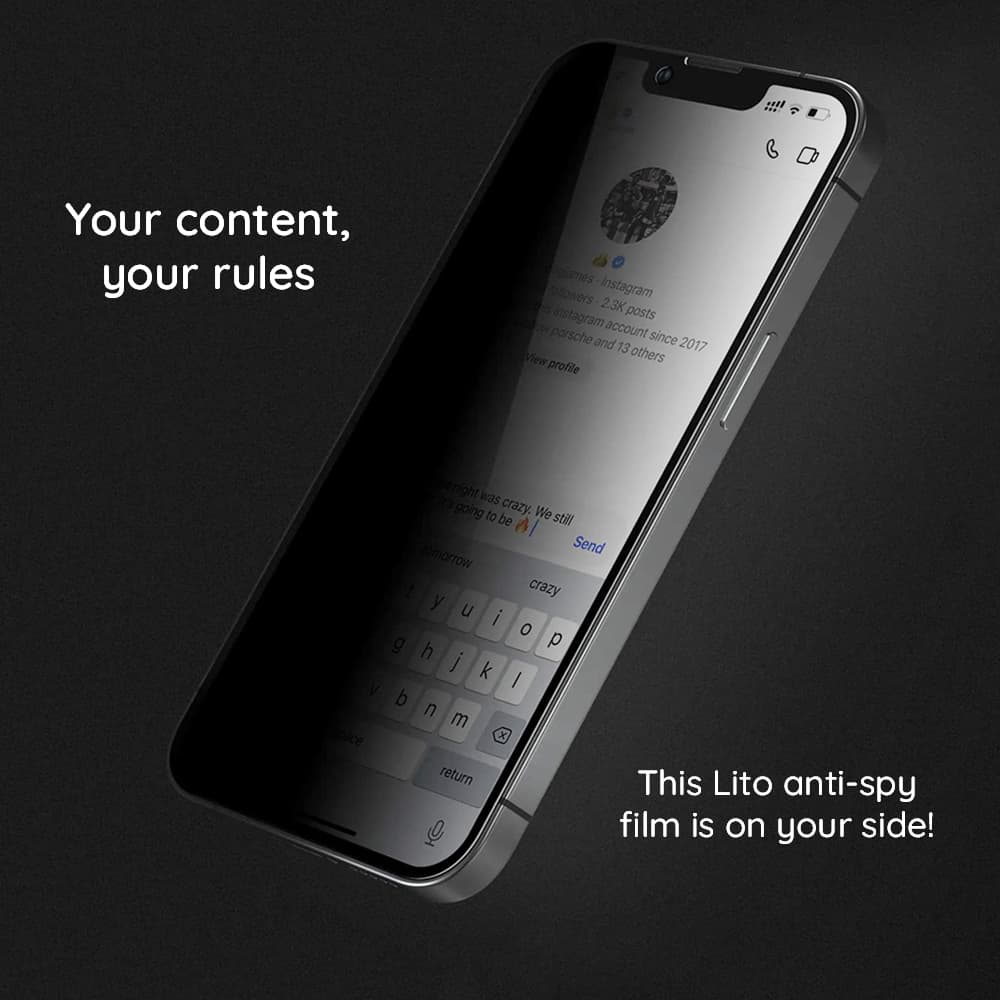 Lito HD PRO Soukromí iPhone 15 Plus Černá - náhled 2