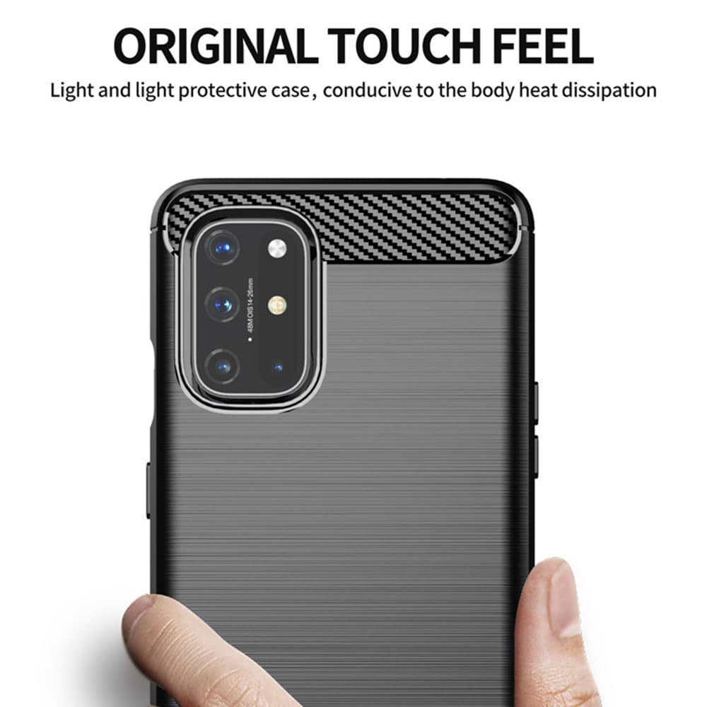 Techsuit Karbon Silikon OnePlus 9 Černý - náhled 2