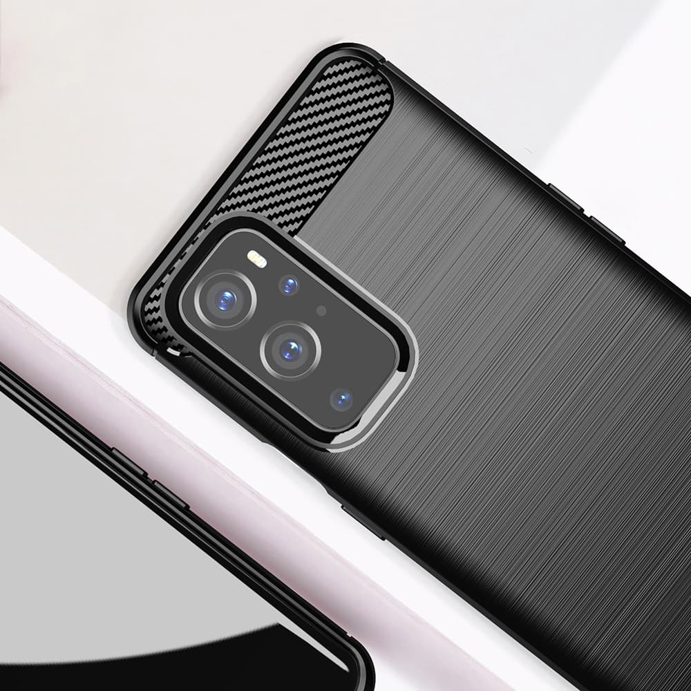 Techsuit Uhlíkový Silikon OnePlus 9 Pro Černý - náhled 2