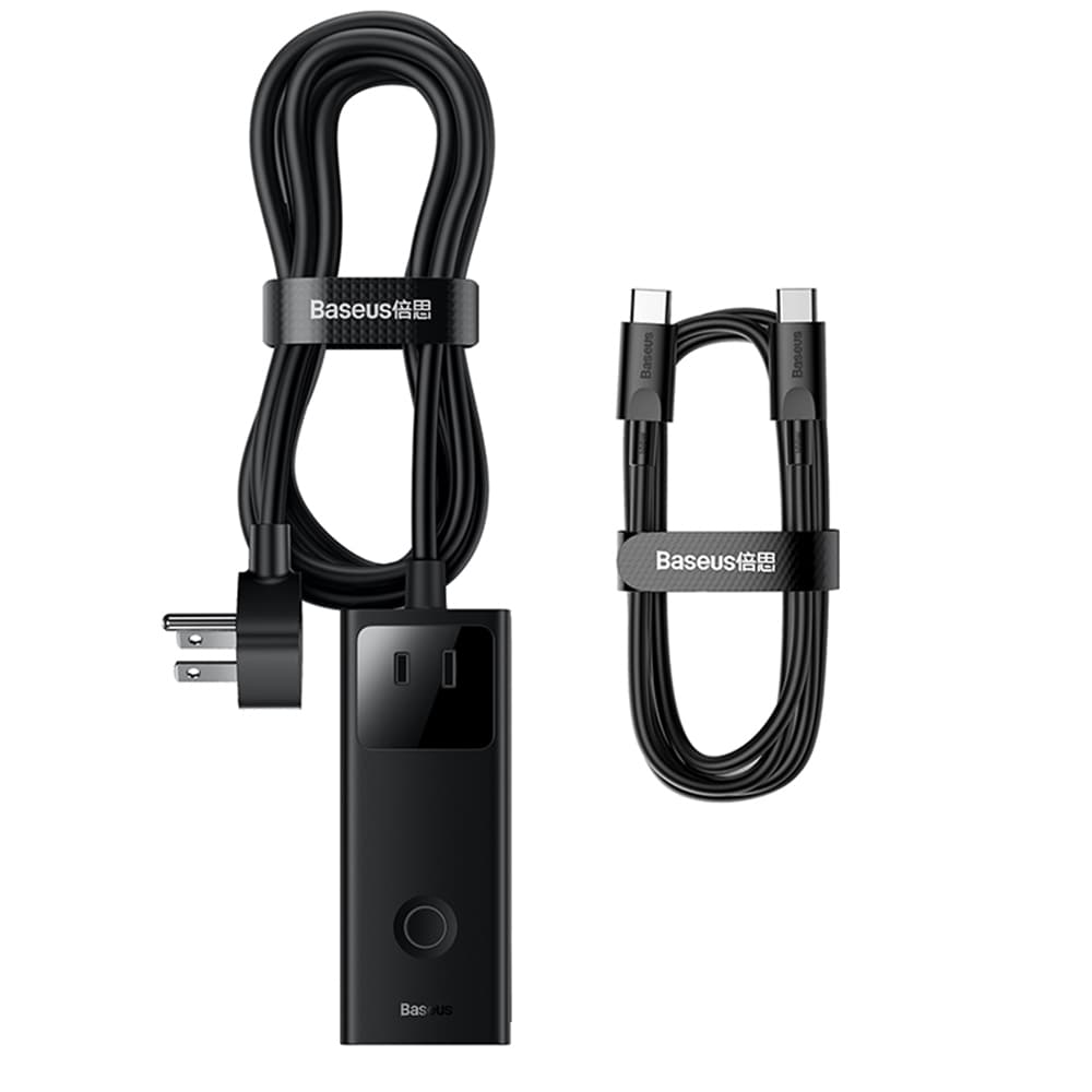 Baseus PowerCombo nabíječka 3xAC 2xUSB 2xType-C 65W - náhled 2